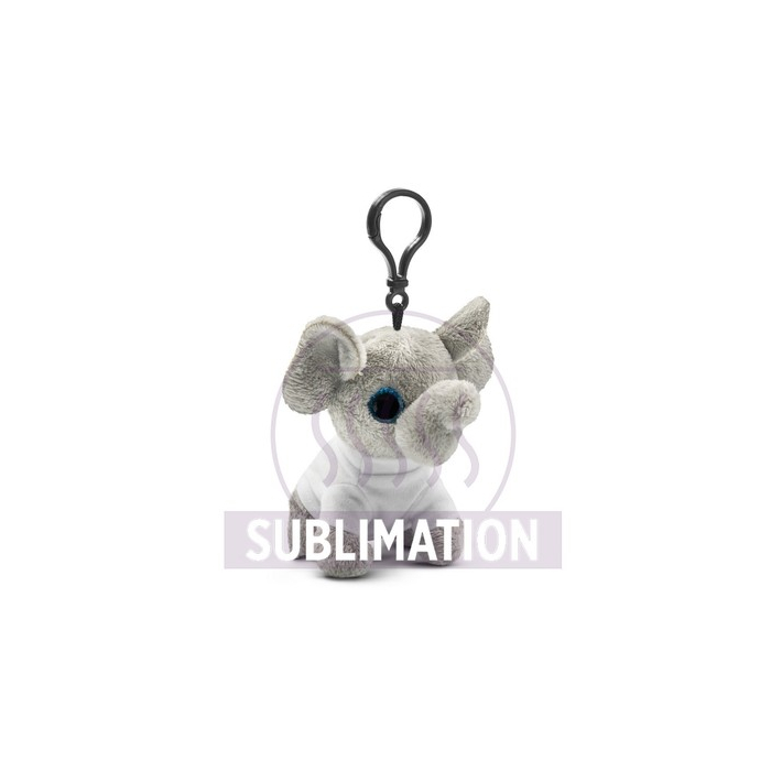 Pluszowy słoń, zawieszka | Fren szary