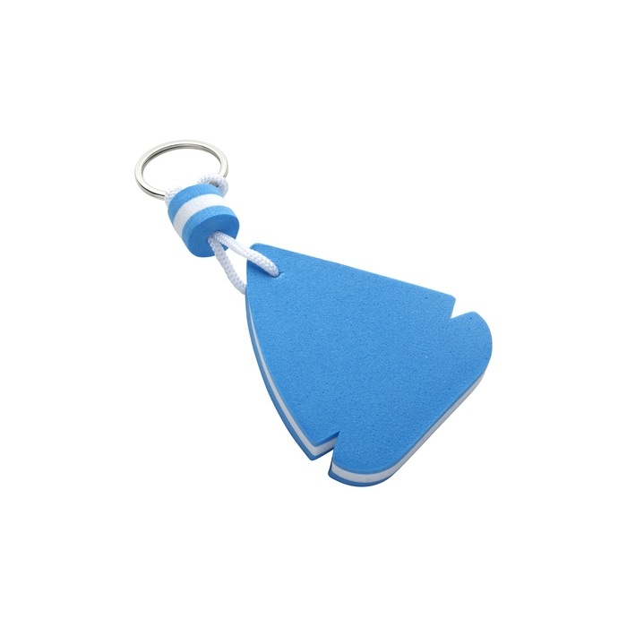 Pływający brelok do kluczy "żaglówka" biało-niebieski