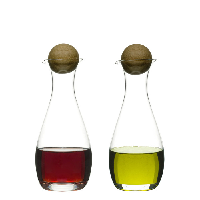 Pojemnik na ocet/oliwę z dębowym korkiem, 2-pak