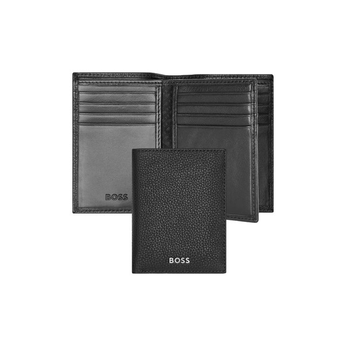Portfel na karty Trifold Classic Grained Black