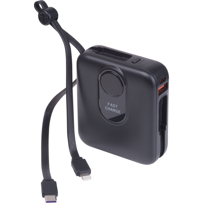 Power bank 10 000 mAh CALAIS, czarny
