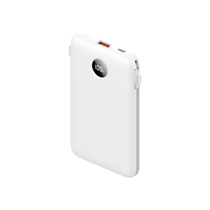 Power Bank 10000 mAh Fast Charge 22,5 W, biały