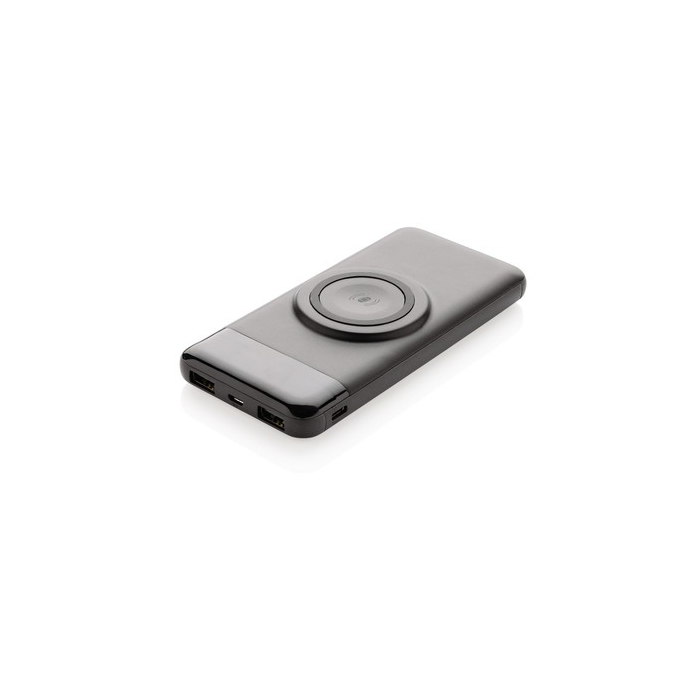 Power bank 10000 mAh, ładowarka bezprzewodowa 3W czarny