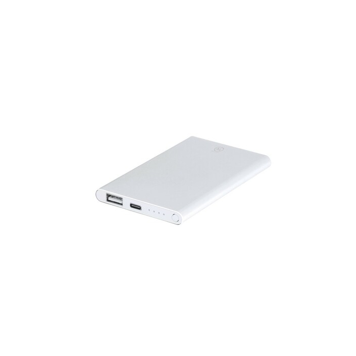 Power bank 4000 mAh z aluminium z recyklingu biały