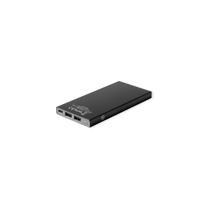 Power bank 4000 mAh z aluminium z recyklingu czarny