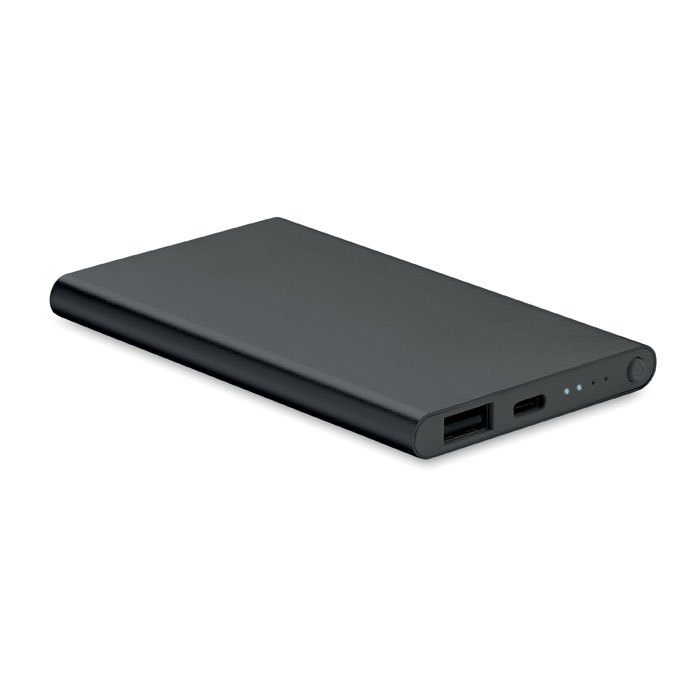 POWERFLAT C - Power Bank 4000 mAh typ C, Czarny