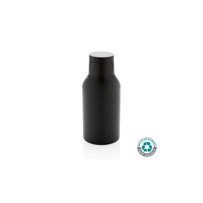 Próżniowa butelka sportowa 300 ml, stal nierdzewna z recyklingu black