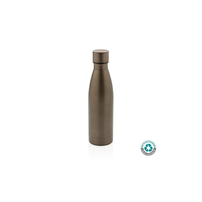 Próżniowa butelka sportowa 500 ml, stal nierdzewna z recyklingu brown