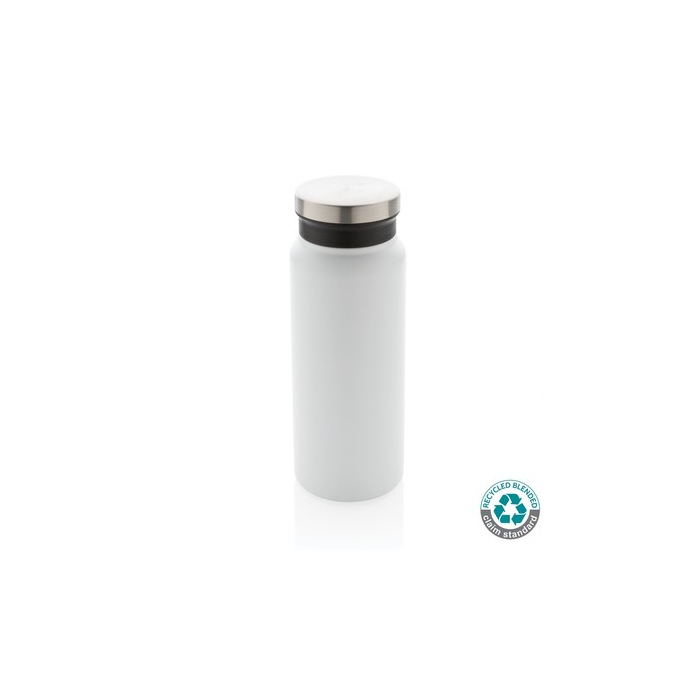 Próżniowa butelka sportowa 600 ml, stal nierdzewna z recyklingu white