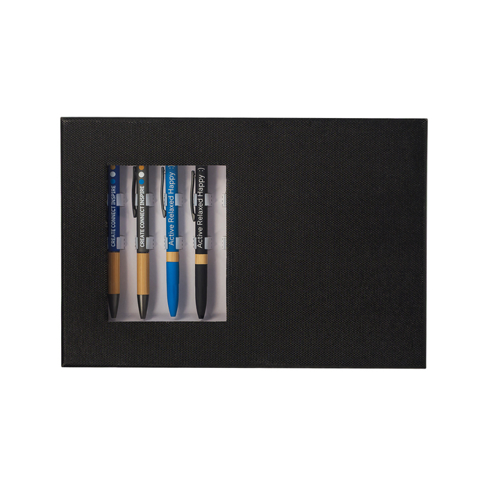 Pudełko do prezentacji długopisów Haga, czarny