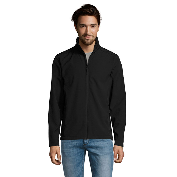 RACE MEN - RACE męski softshell, Czarny / Czarny Opal