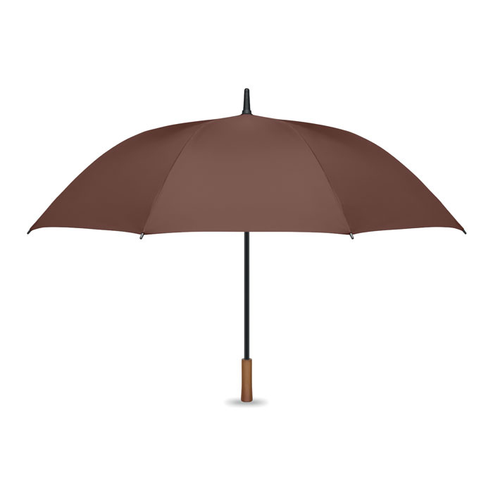 RAYNA - drewniany uchwyt parasola automaty, Brazowy