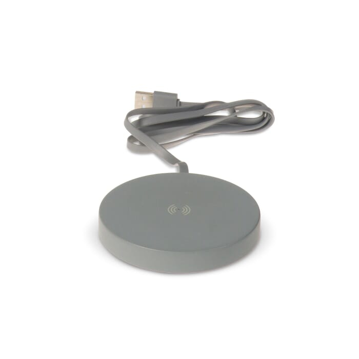 Round limestone Wireless charger 5W, szary