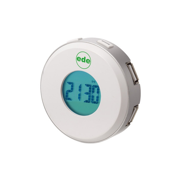 Rozgałęziacz portów USB z zegarkiem i alarmem