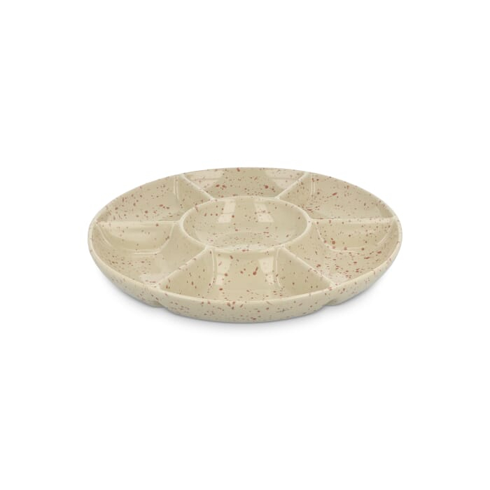 Sagaform Ditte Ceramiczny okrągły talerz do serwowania 26 cm, beżowy