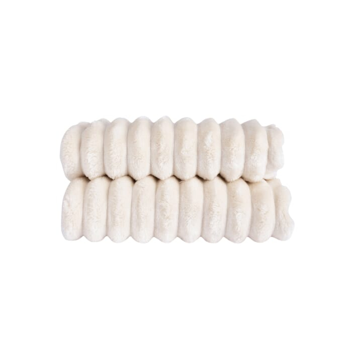 Sagaform Esther Fleece Plaid 130x170 cm, biały