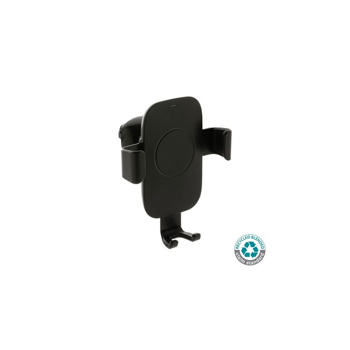 Samochodowy uchwyt do telefonu, ładowarka bezprzewodowa 10W czarny