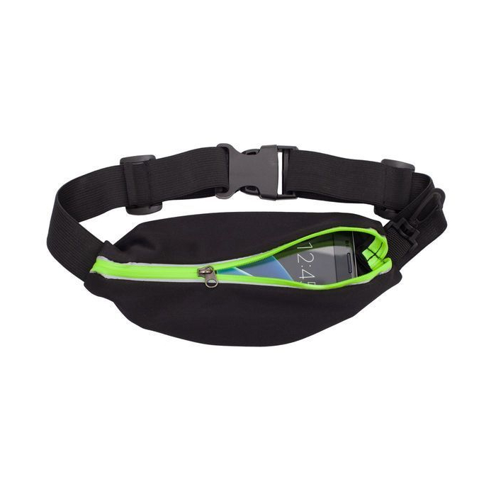 Saszetka sportowa na pas Ease, czarny/jasnozielony