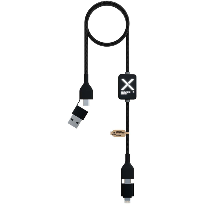 SCX.design C32 kabel do ładowania 60 W z przełącznikiem i podświetlanym logo