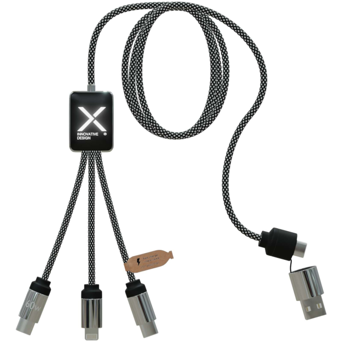 SCX.design C33 kabel do ładowania typu C o mocy 60 W z podwójnym podświetlanym logo