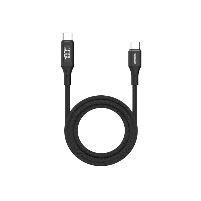 Sitecom CA-1005 USB-C to USB-C Power cable with LED display, czarny