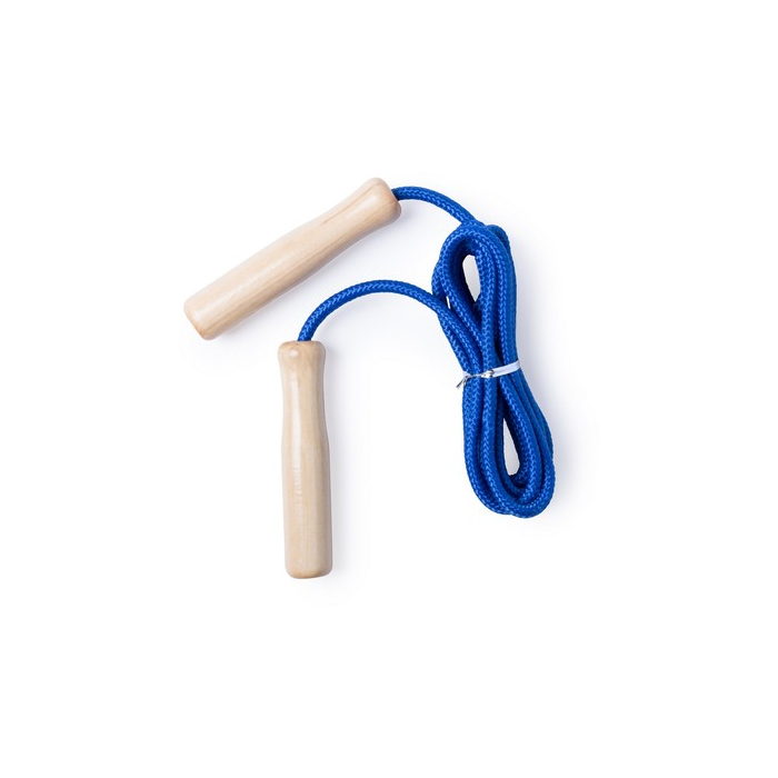 Skakanka z drewnianymi rączkami niebieski