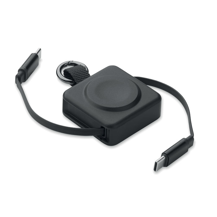 SKILFUL - Zwijany kabel USB-C 100 W, Czarny