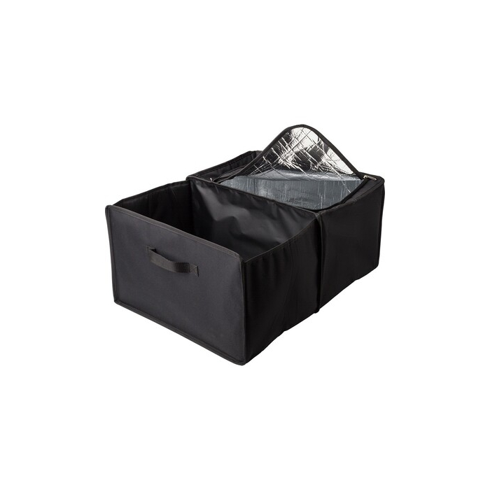 Składany organizer samochodowy, przegroda termoizolacyjna czarny