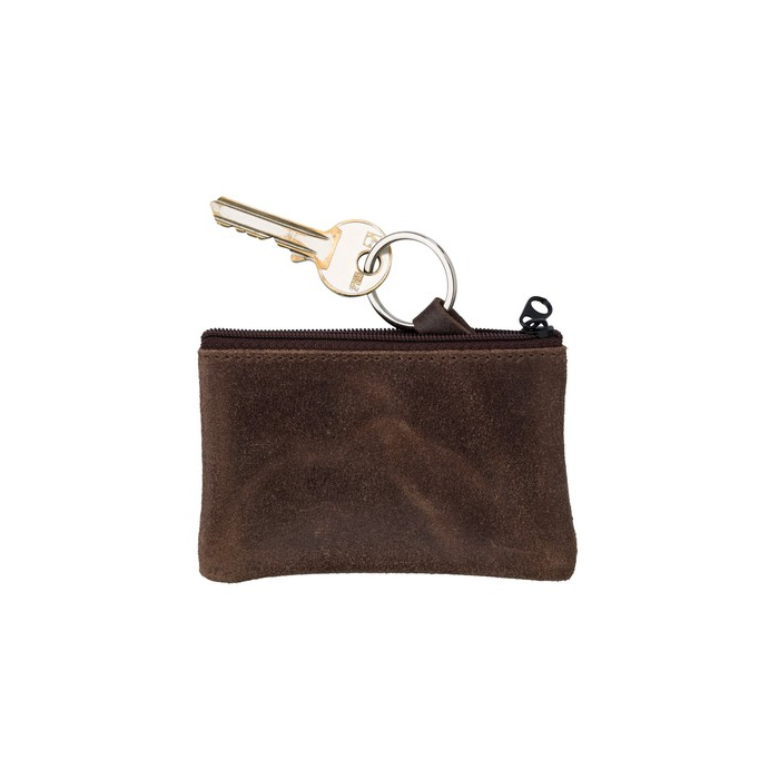 Skórzane etui na klucze, portmonetka, brelok do kluczy brązowy