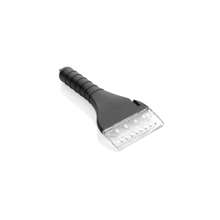 Skrobaczka, lampka, samochodowe narzędzie bezpieczeństwa czarny