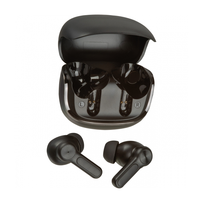 Słuchawki bezprzewodowe z etui ładującym CrisMa, czarny