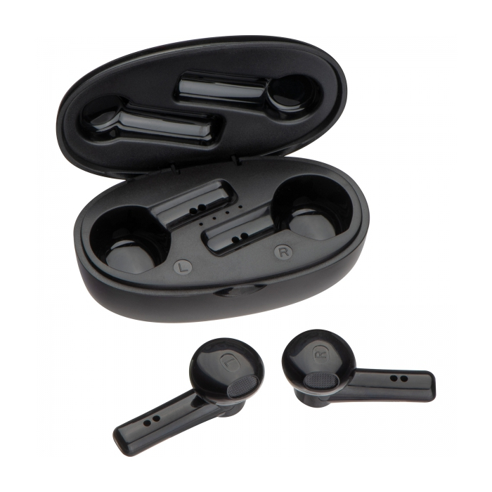 Słuchawki douszne bluetooth, czarny