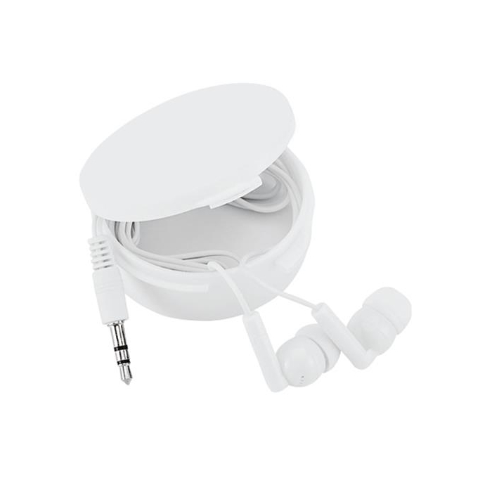 Słuchawki w plastikowym pudełku, 3,5 mm