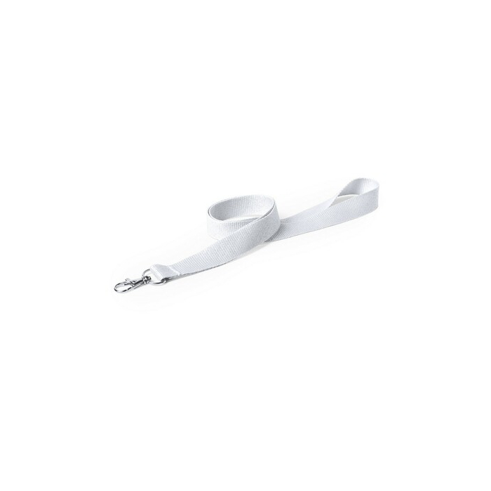 Smycz reklamowa biały
