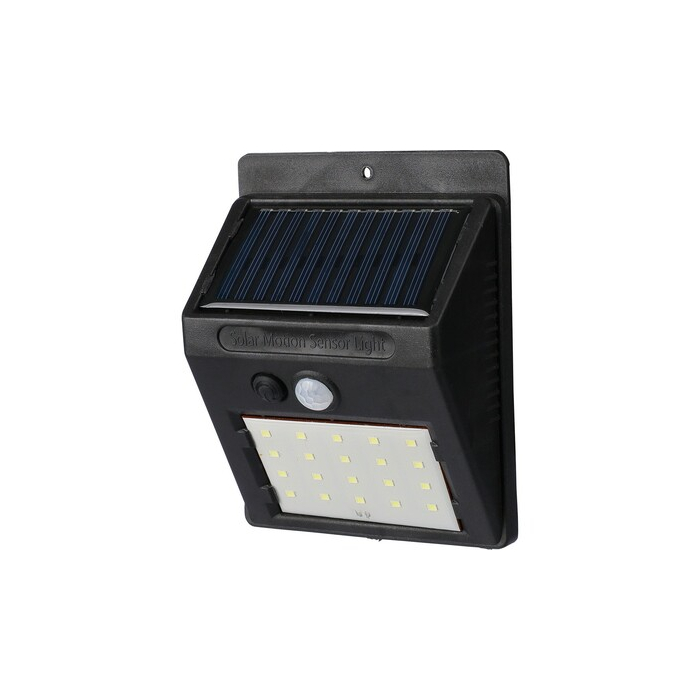 Solarna lampa ścienna czarny