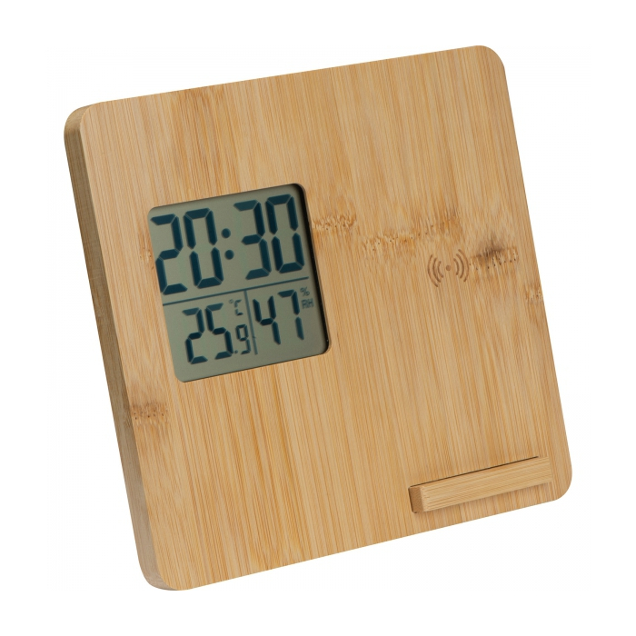 Stacja pogodowa z ładowarką indukcyjną, beżowy