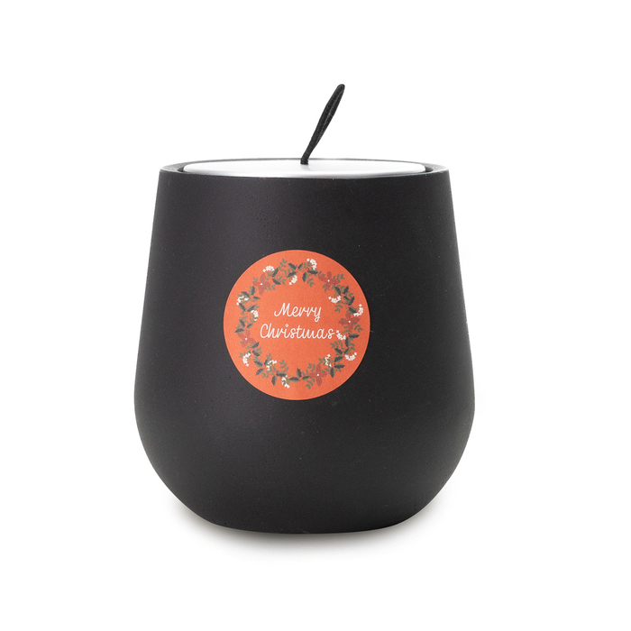 Świąteczna świeca zapachowa, czarny