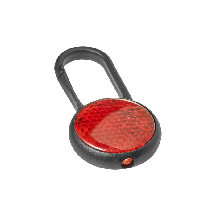 Światełko bezpieczeństwa z karabińczykiem czerwony