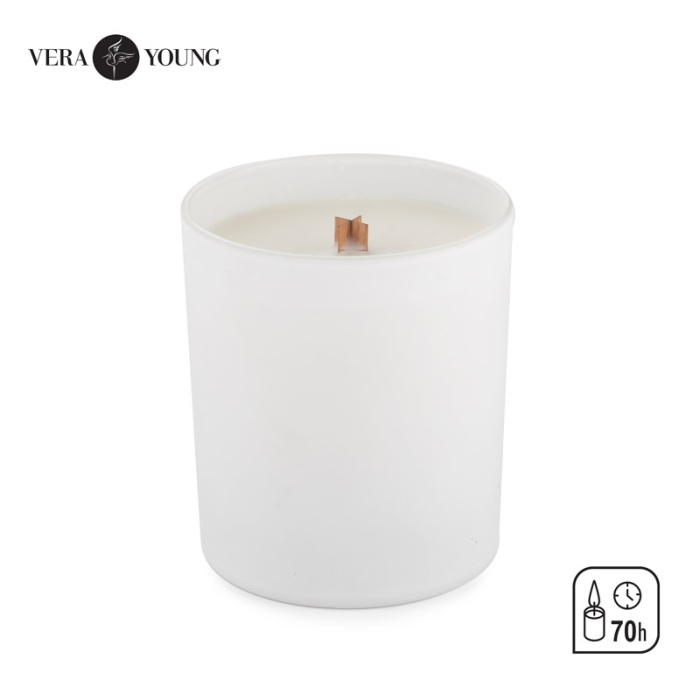 Świeca sojowa 220g - Library - VERA YOUNG biały