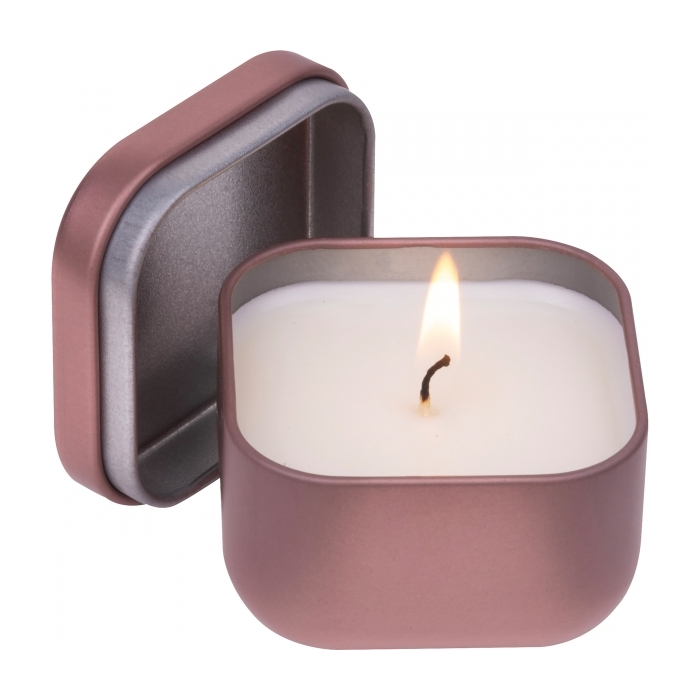 Świeca w puszce PRAGUE, różowe złoto