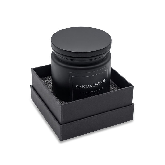 Świeca zapachowa Sandalwood, czarny
