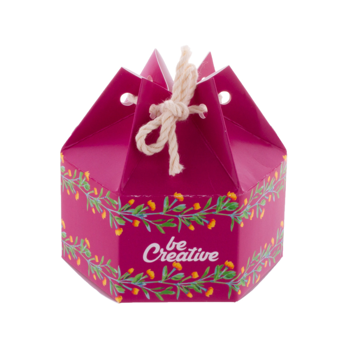sześciokątne pudełko upominkowe