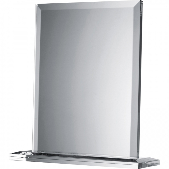 Szklany blok z podstawką, przeźroczysty