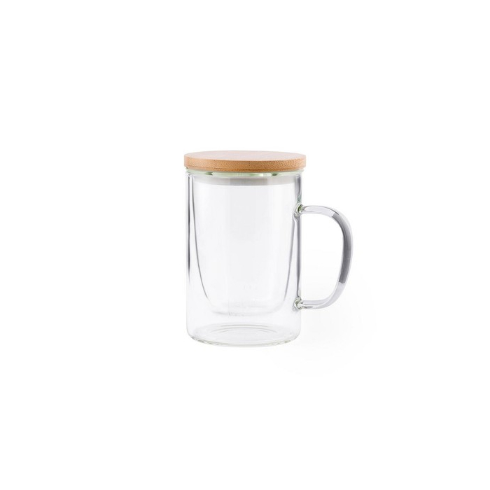 Szklany kubek 450 ml z zaparzaczem neutralny