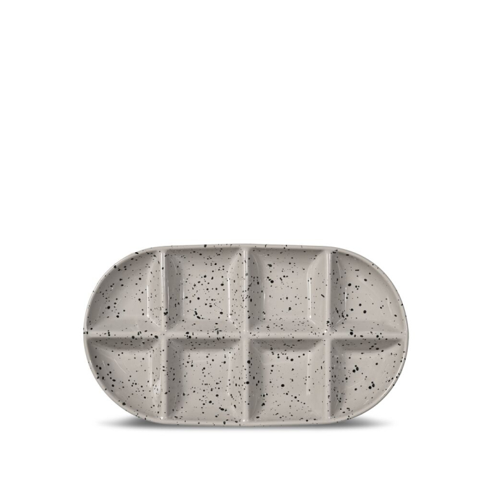 Talerz do serwowania DITTE, duży, szary/czarny