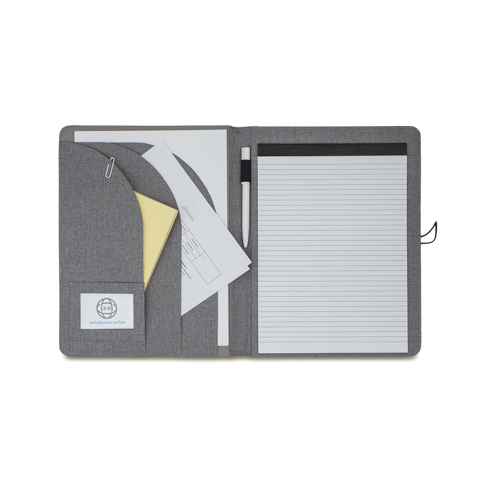 Teczka A4 z RPET Crawley, szary