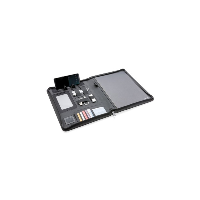 Teczka konferencyjna ok. A4 Air, ładowarka bezprzewodowa 5W czarny