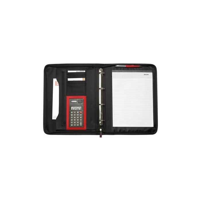 Teczka konferencyjna ok. A4 z notatnikiem i kalkulatorem czarny
