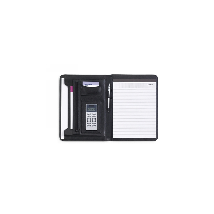 Teczka konferencyjna ok. A4 z notatnikiem i kalkulatorem czarny
