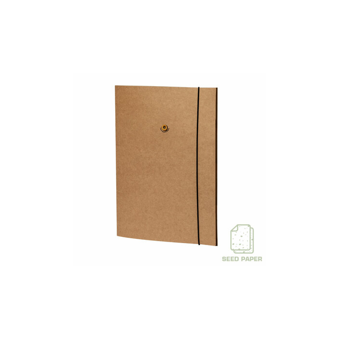 Teczka na dokumenty ok. A4 z kartonu z recyklingu z nasionami dzikich kwiatów neutralny